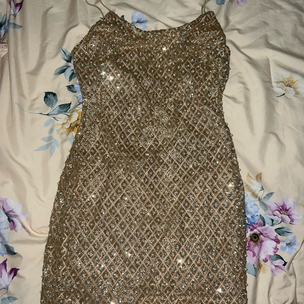 Gold Sparkle Bodycon Dress
